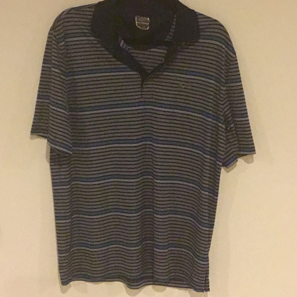 Greg Norman Striped Golf Polo Size L